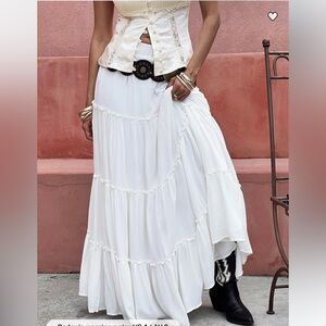 Princess Polly Miriah Maxi Skirt White